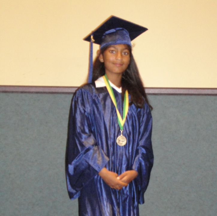 Ravicha at a young graduation ceremony